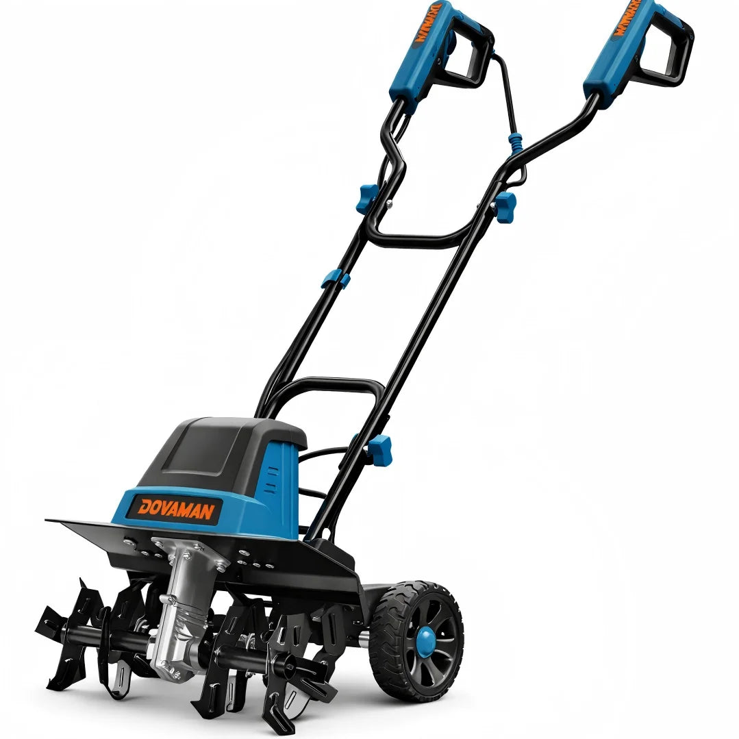 DOVAMAN 18” Electric Garden Tiller – 15A Powerful Soil Cultivator