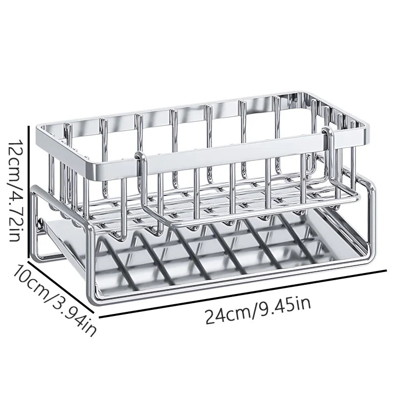 Over-Sink Kitchen Organizer | Sponge Holder & Drying Rack with Faucet Mount
