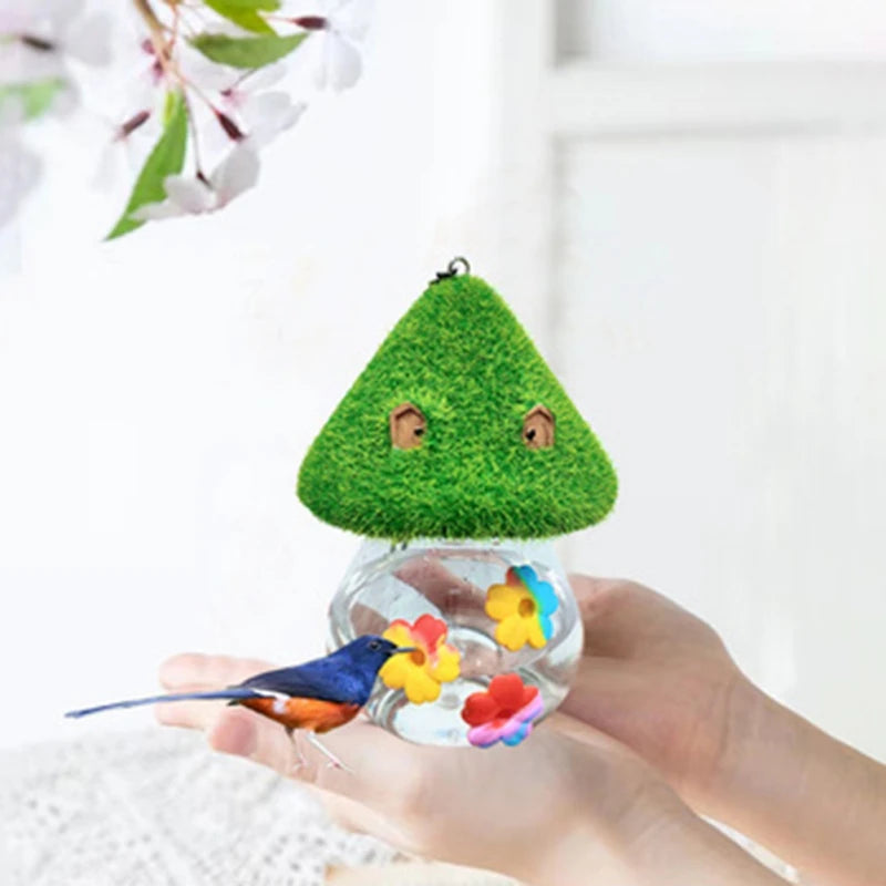 Outdoor Garden Hanging Hummingbird Water Feeders Ant Bee Proof Wind Chimes Humming Bird Feeder Backyard Bird Feeding Station