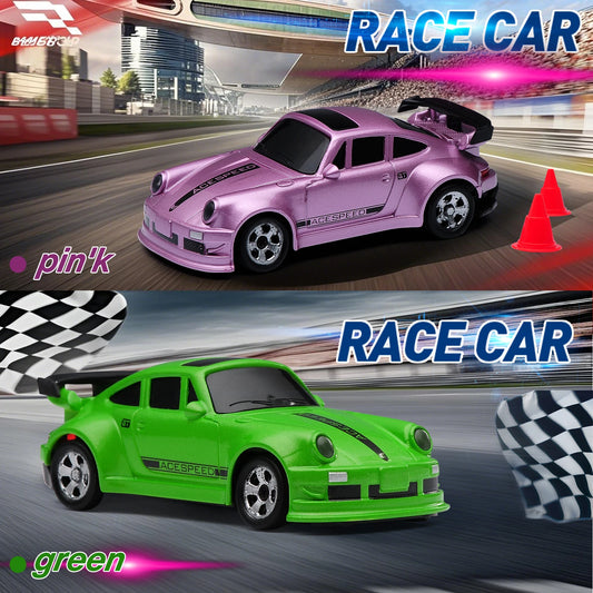 KF20 1:64 Mini Drift RC Car – 4WD Remote Control Racing Car with LED Lights, USB-C Charging, Full Proportional Control Toy for Kids & Adults