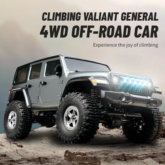 C8801 1:18 RC Climbing Jeep – 4WD Off-Road Rock Crawler with Lights, 2.4GHz Remote, 370 Motor & Simulation Body