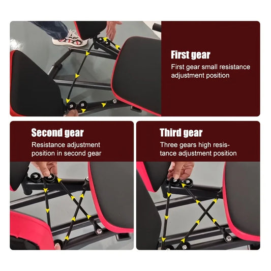 Adjustable Hip Abduction Trainer with Resistance Bands – Home Glute & Thigh Exercise Machine with 2 Resistance Ropes