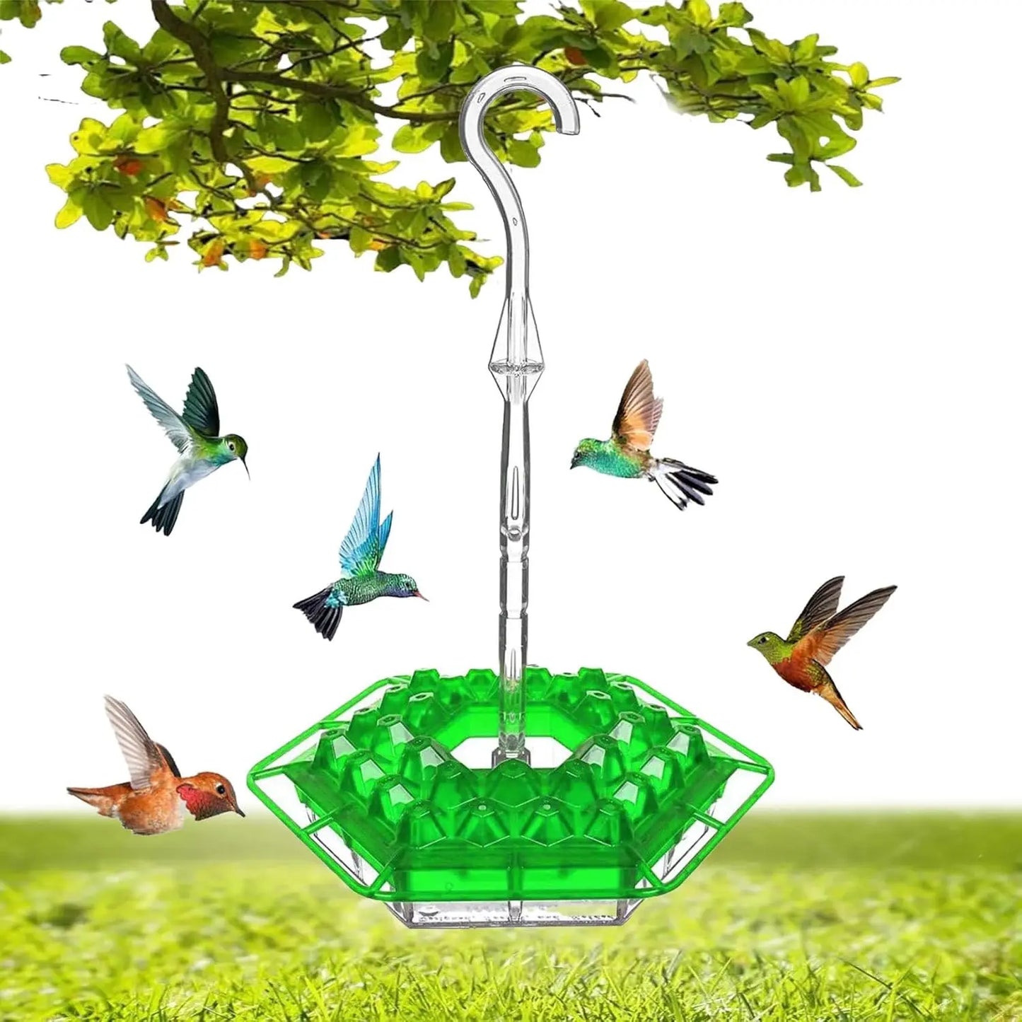 Hummingbird Feeder Outdoor Hanging Leak-Proof Nectar Feeder with 30 Feeding Ports