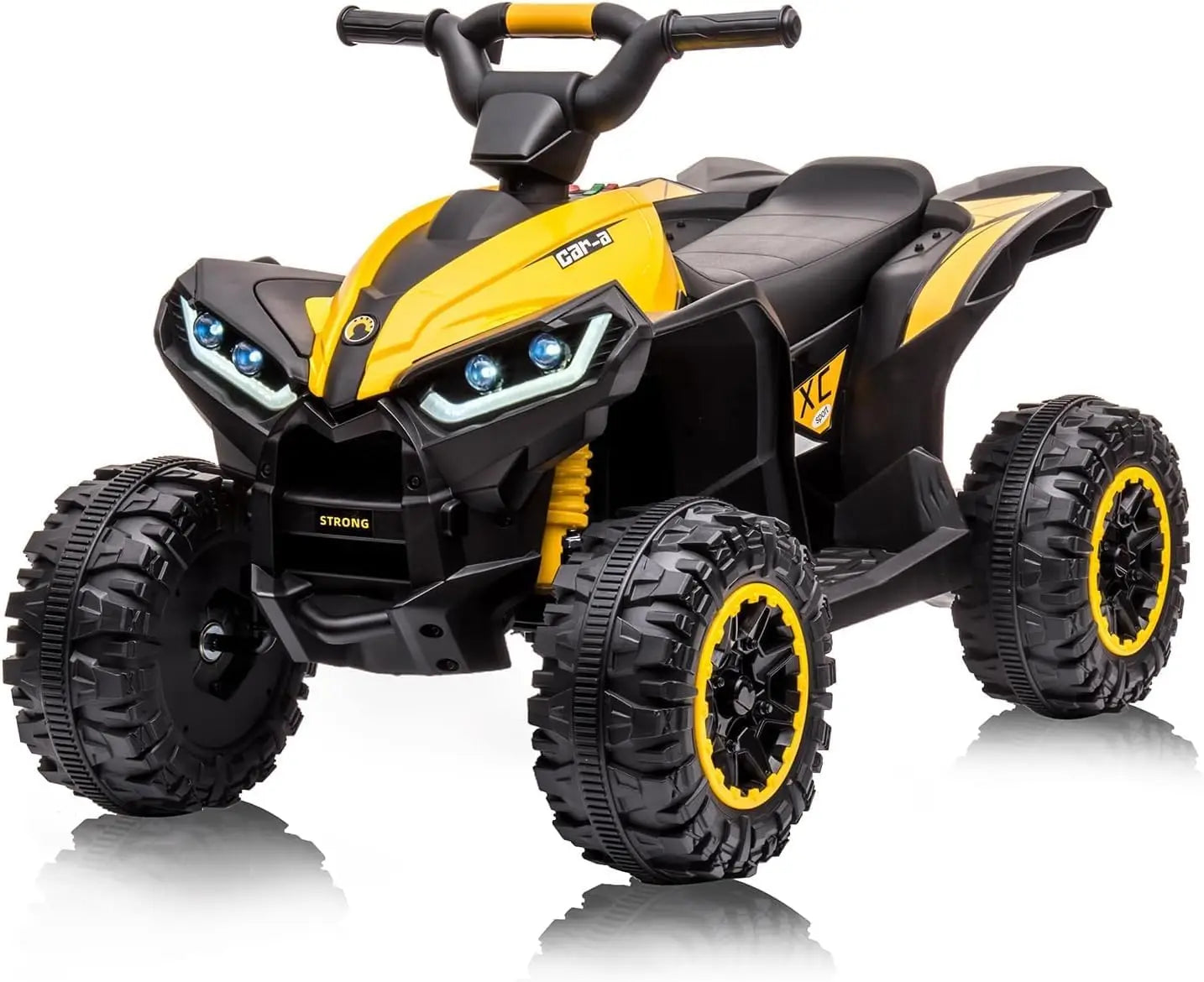 12V Kids Ride-On ATV Quad – Electric Four-Wheeler with Dual Motors, LED Lights, USB Music, and Treaded Tires for Ages 3–6