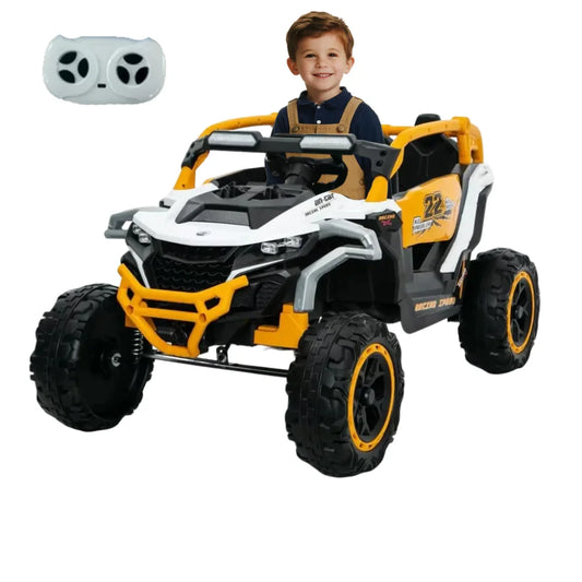12V 2-Seater Ride-On UTV for Kids – Electric Truck with Remote Control, Flashlights, Suspension & Music