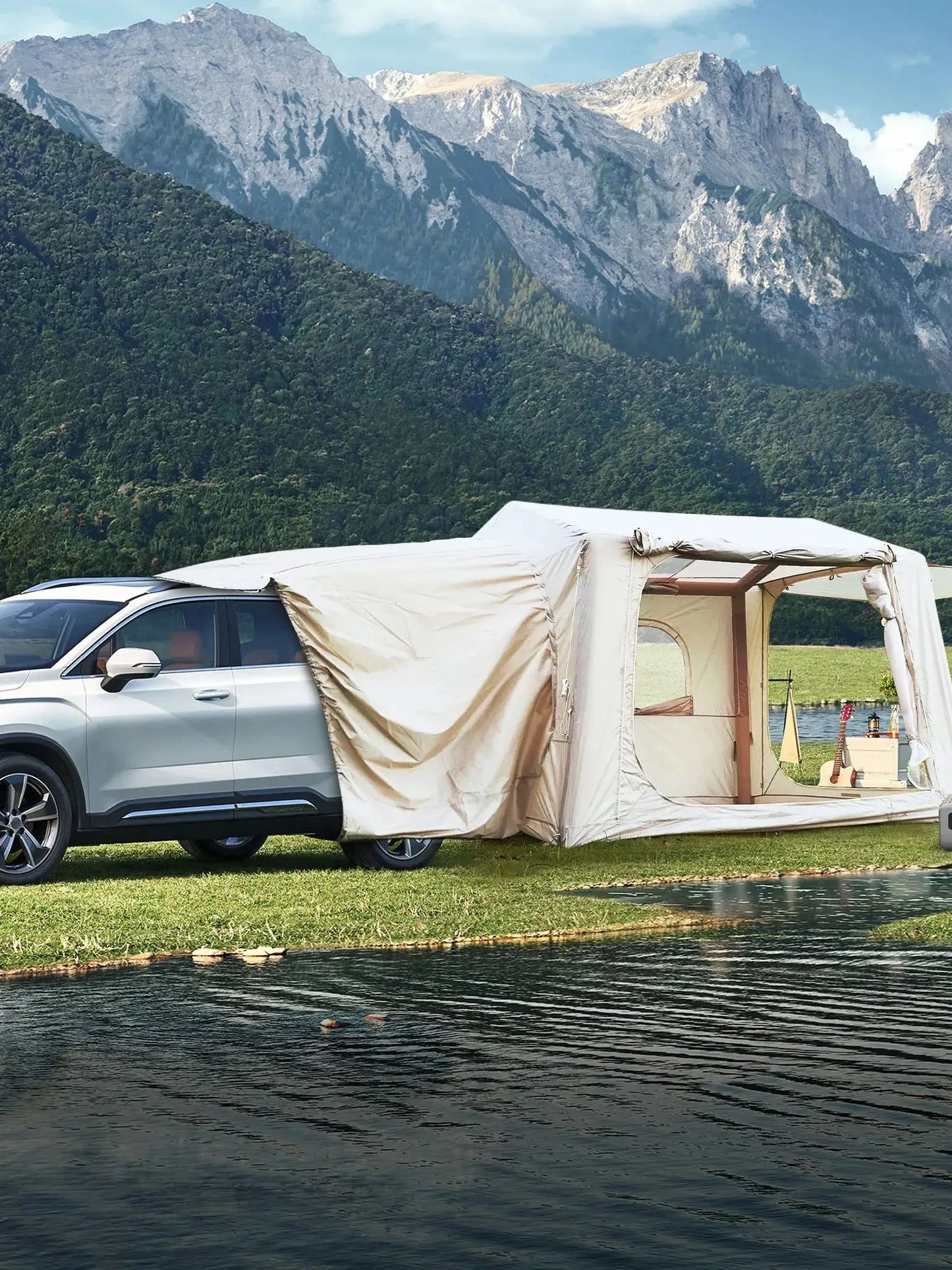 Inflatable SUV Camping Tent – Waterproof Air Tent with Easy Setup for 4-6 People