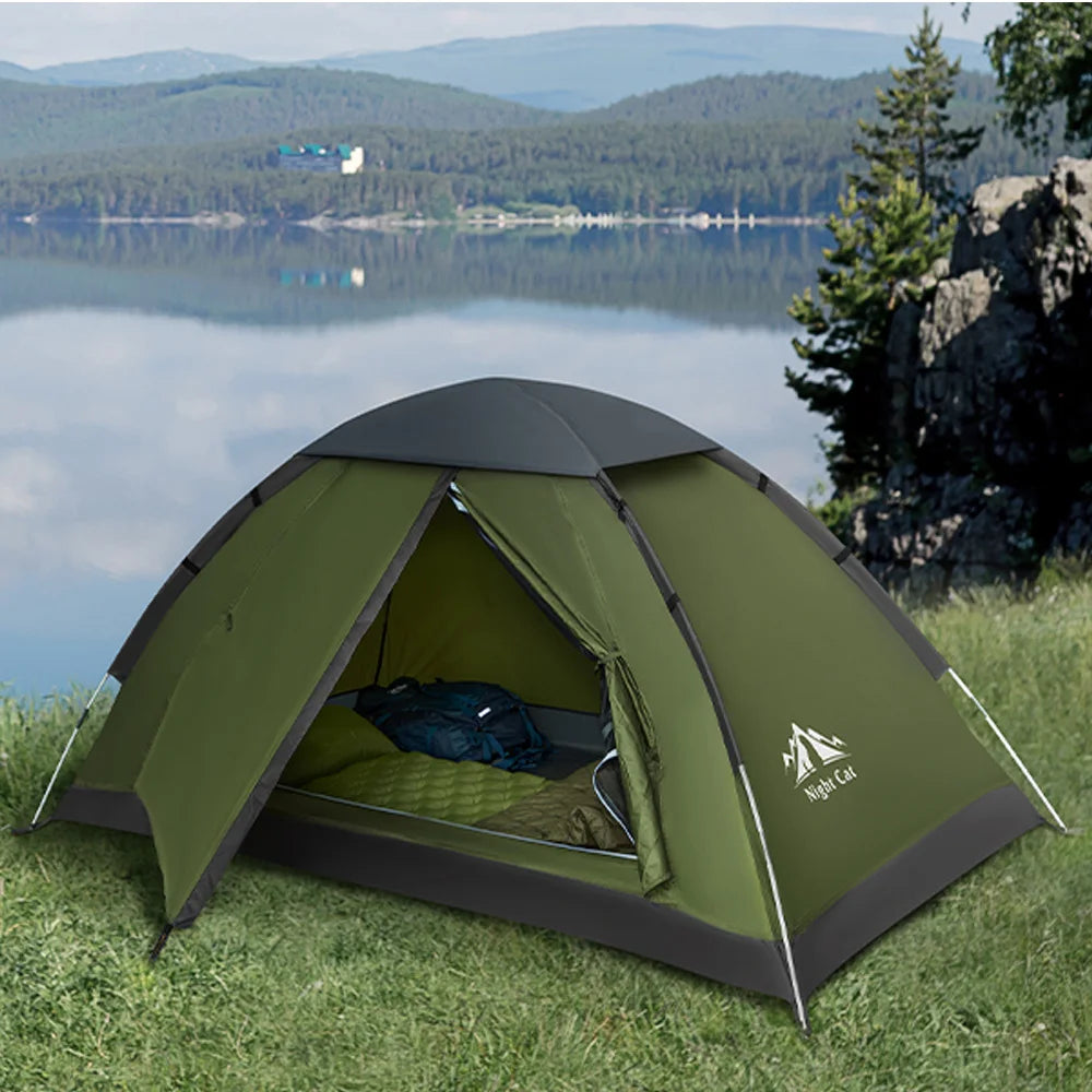 Night Cat 1-Person Backpacking Tent Lightweight Waterproof Camping & Hiking Shelter