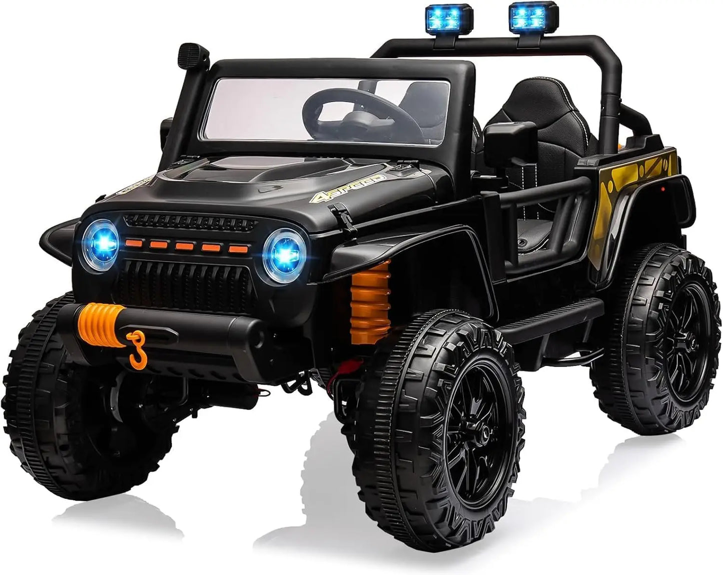 24V 2-Seater Kids Ride-On Truck with Remote Control – 4×55W Motors, 4WD Suspension, LED Lights & Bluetooth – Up to 220lbs Load
