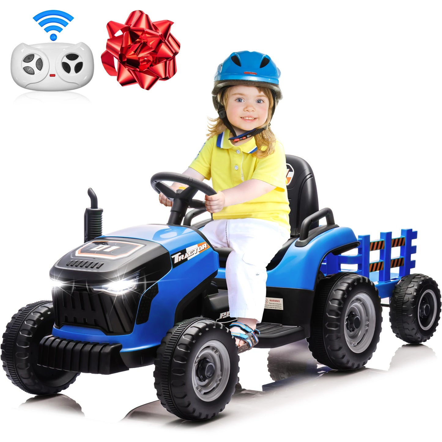 24V 2-Seater Ride-On Tractor Truck with Remote Control & Detachable Trailer – Perfect Gift for Kids Ages 2–6