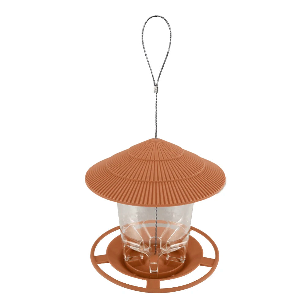 Hanging Wild Bird Feeder Transparent Seed Feeder for Outdoor Garden & Backyard