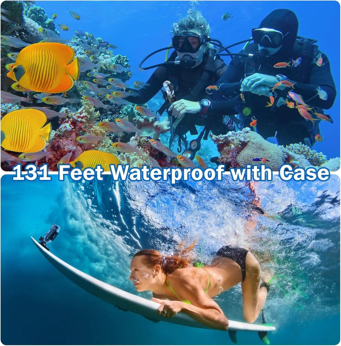 Ultra-Compact 4K Action Camera with Magnetic Mount & Waterproof Case