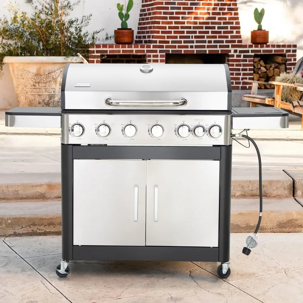7-Burner Propane Gas Grill Stainless Steel Outdoor Backyard Patio Cooking Grill