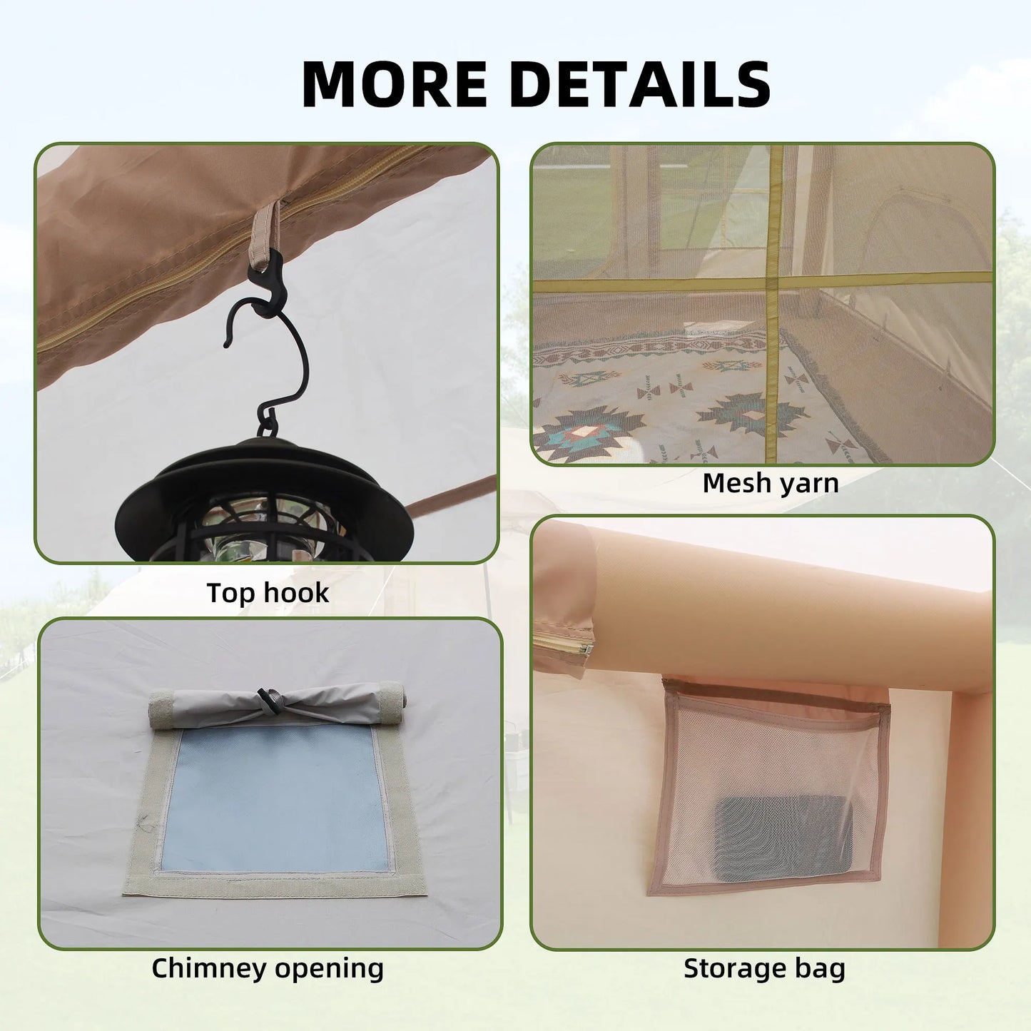 Instant Inflatable Camping Tent for 4-6 People with Extended Awning & Waterproof All-Weather Design