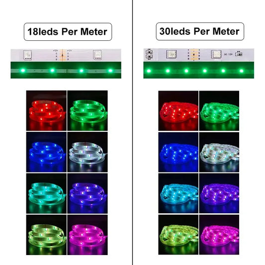 30leds/m 5050 Led Strip 5M LED Strip Lightribbon Bluetooth Controller15M 20M 30M rgb led diode tape for Home