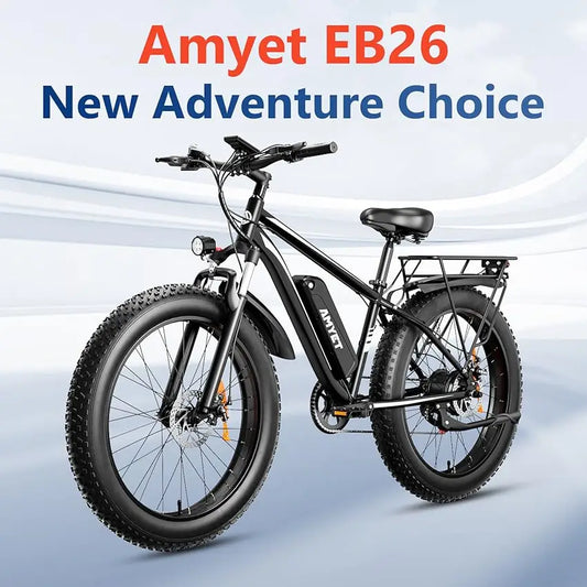 AMYET EB26 1000W Electric Bike with 26" Fat Tires & 48V Battery