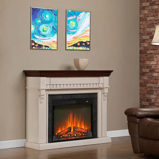 23" Electric Fireplace Insert – Remote Control – 5100 BTU Heater – Adjustable Flame – CSA/UL Certified – Black