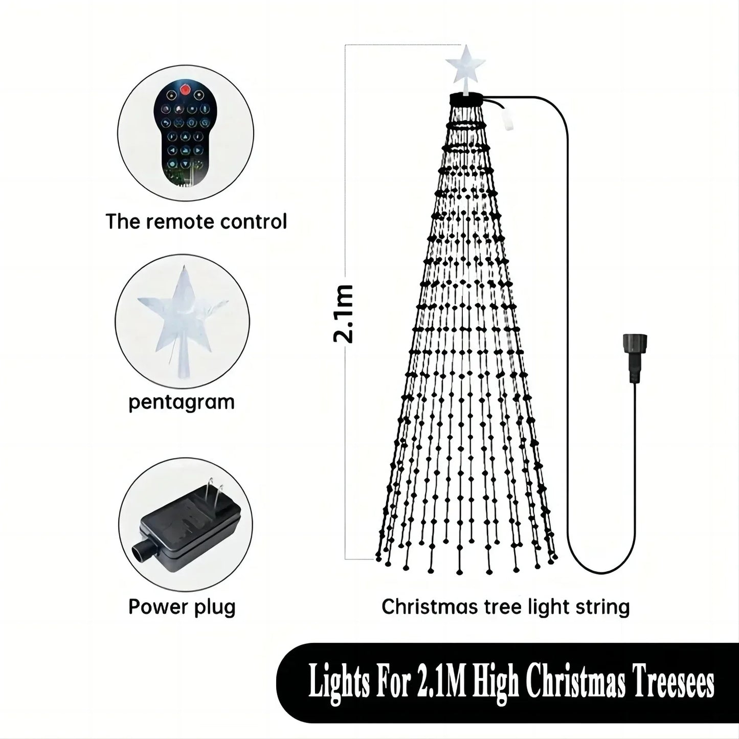 7FT 400LEDs Smart LED Dynamic RGB Color App Music Sync Timer Christmas Tree Lights