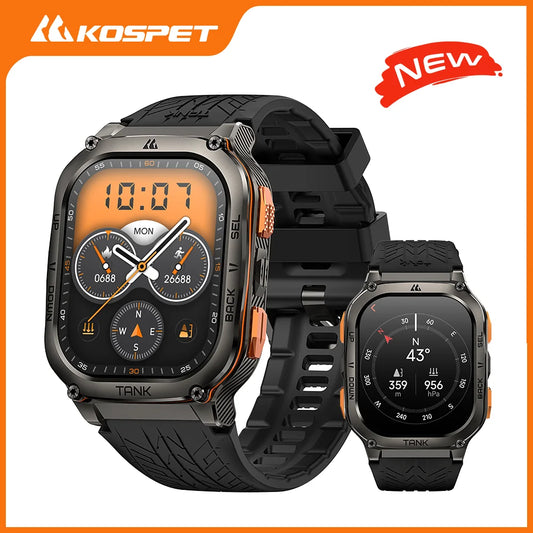 KOSPET TANK M3 Ultra GPS Smartwatch – Military Grade, AMOLED Display, Bluetooth Calling & 170+ Sports Modes