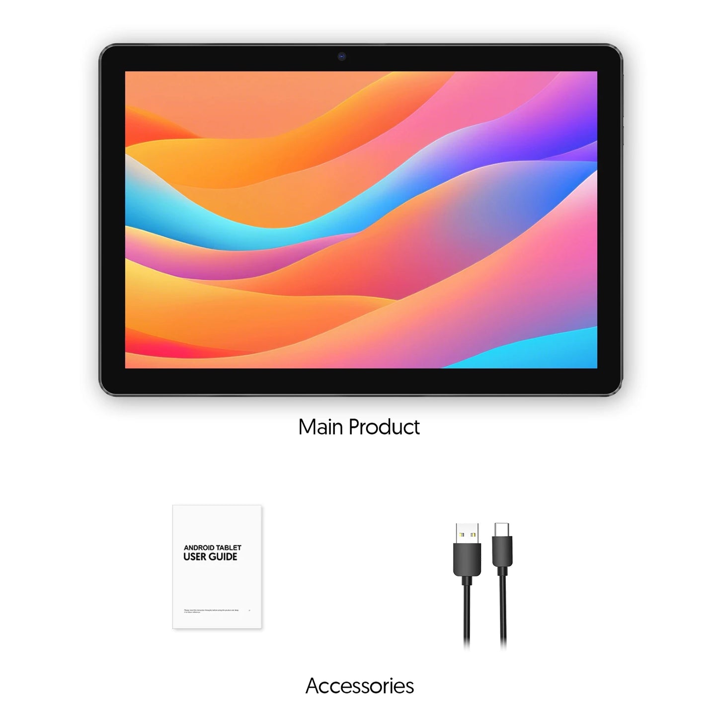 BAKEN 10.1-Inch Android 13 Tablet 2-in-1 Set – 4GB(2+2)+64GB