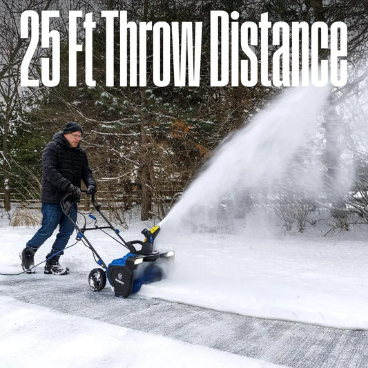 WSnow23 23-Inch Electric Snow Thrower – 1800W Motor, Dual LED Lights, 25-Ft Throw, 120V Corded Snow Blower for Driveways & Walkways