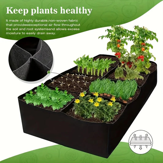 Garden Bed 128 Gallon – 8 Grid Raised Plant Grow Bag