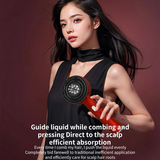 Electric Massage Comb 3 Modes Portable Red Light Laser Comb for Hair Follicles