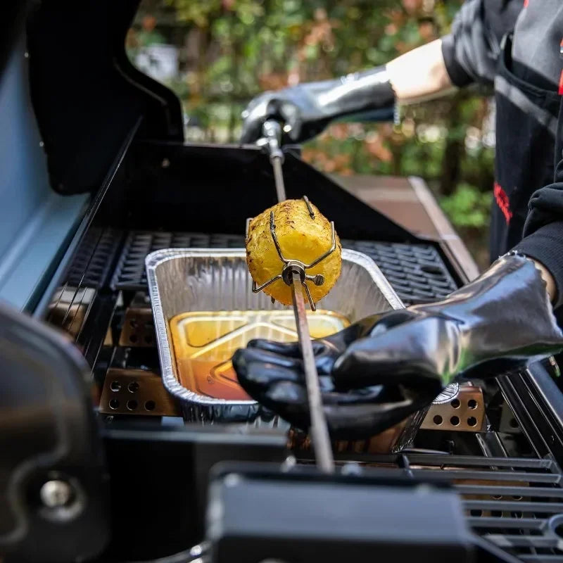 HOT 5-Burner Propane Gas Grill with Side Burner – 64,000 BTU Stainless Steel BBQ Grill (GA5404S)