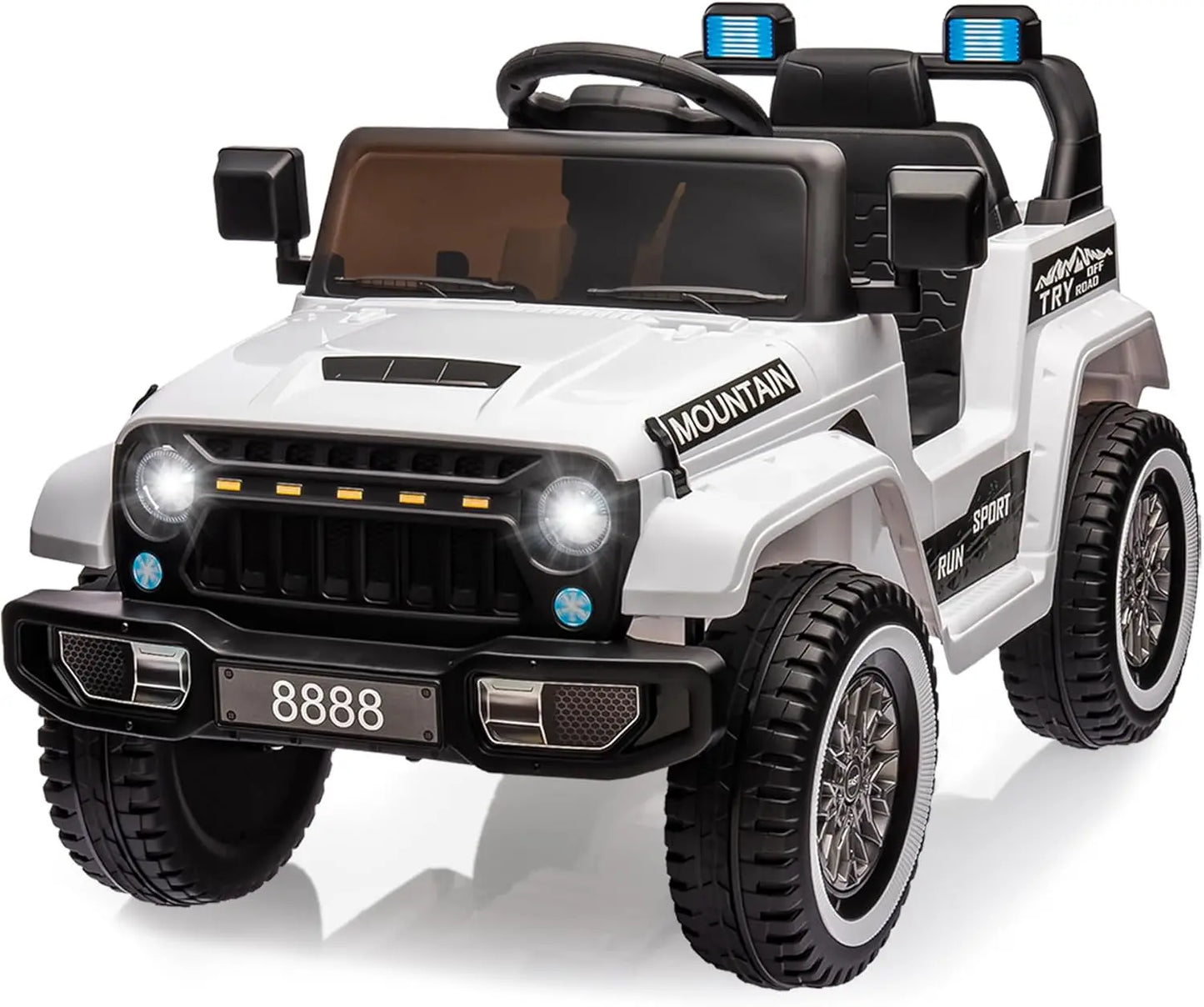 12V Electric Ride-On Truck for Kids – Battery-Powered Vehicle with Remote Control, LED Lights, Music & Spring Suspension