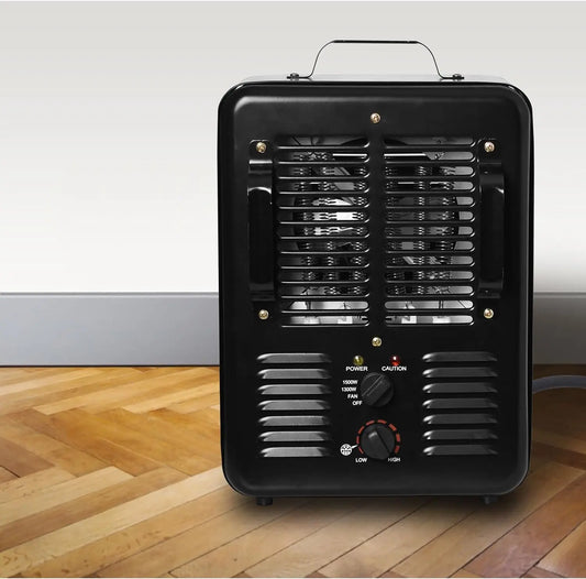 1500W Portable Space Heater with Safety Features – Electric Fan Heater for Garage, Office, Basement & Indoor Use