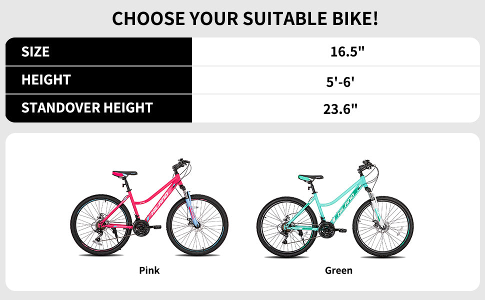 Hiland 26” Women’s Mountain Bike – Shimano 21-Speed Step-Through Bicycle