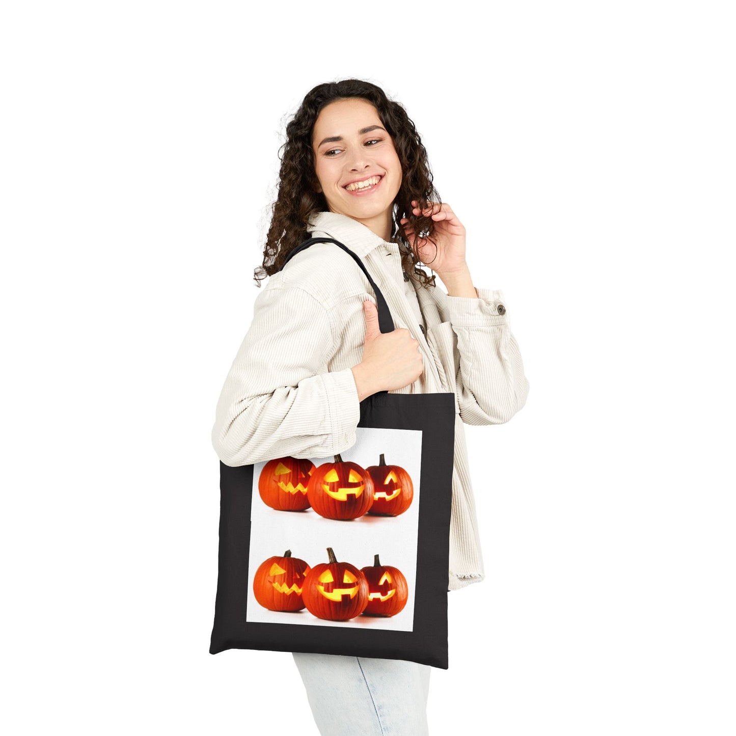 Copy of Whimsical Halloween Cotton Canvas Tote Bag, Eco-Friendly Shopping Bag, Trick or Treat Tote, Holiday Gift Bag, Festive Reusable Shopper
