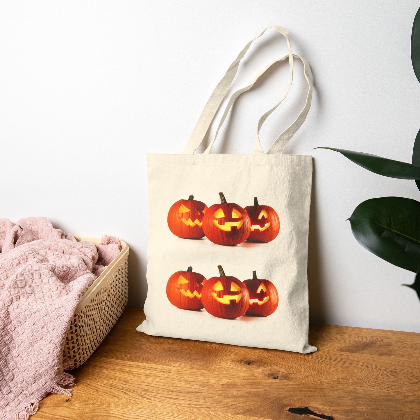 Copy of Whimsical Halloween Cotton Canvas Tote Bag, Eco-Friendly Shopping Bag, Trick or Treat Tote, Holiday Gift Bag, Festive Reusable Shopper
