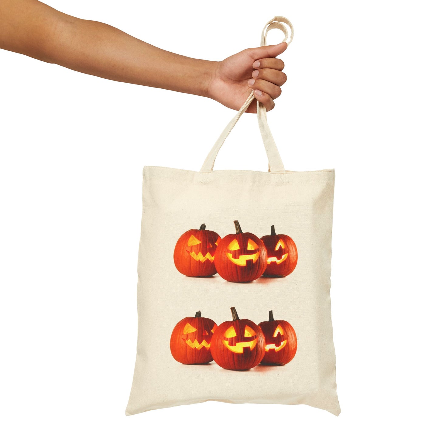 Copy of Whimsical Halloween Cotton Canvas Tote Bag, Eco-Friendly Shopping Bag, Trick or Treat Tote, Holiday Gift Bag, Festive Reusable Shopper