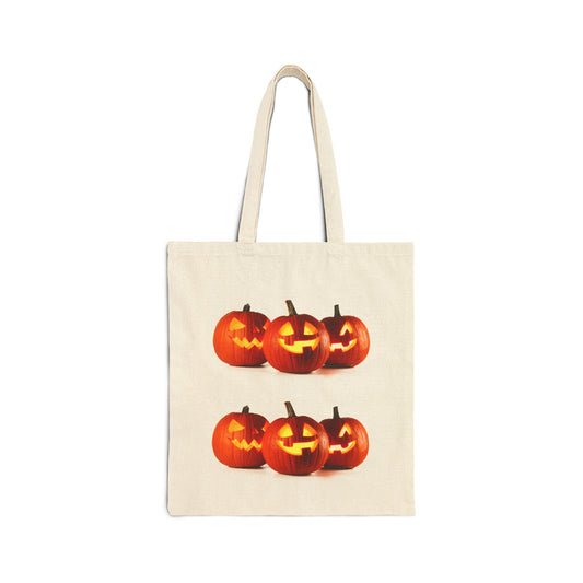 Copy of Whimsical Halloween Cotton Canvas Tote Bag, Eco-Friendly Shopping Bag, Trick or Treat Tote, Holiday Gift Bag, Festive Reusable Shopper