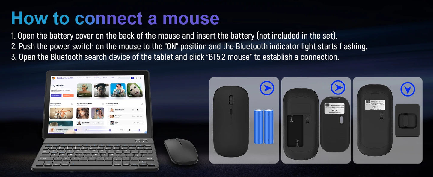 AEEZO A10L 10.1 Inch Android 14 Tablet