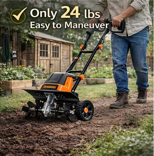 DOVAMAN 18” Electric Garden Tiller – 15A Powerful Soil Cultivator