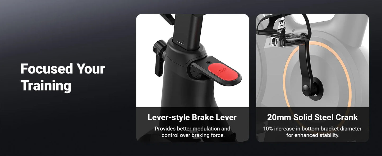 MERACH Exercise Bike Smart Magnetic Stationary Bike Indoor Cycling Adjustable Incline ±6° Grade Level Capacity Home Weight Loss