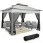 11x11FT Pop Up Gazebo Canopy Tent with Mosquito Netting & Carry Bag