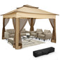 11x11FT Pop Up Gazebo Canopy Tent with Mosquito Netting & Carry Bag
