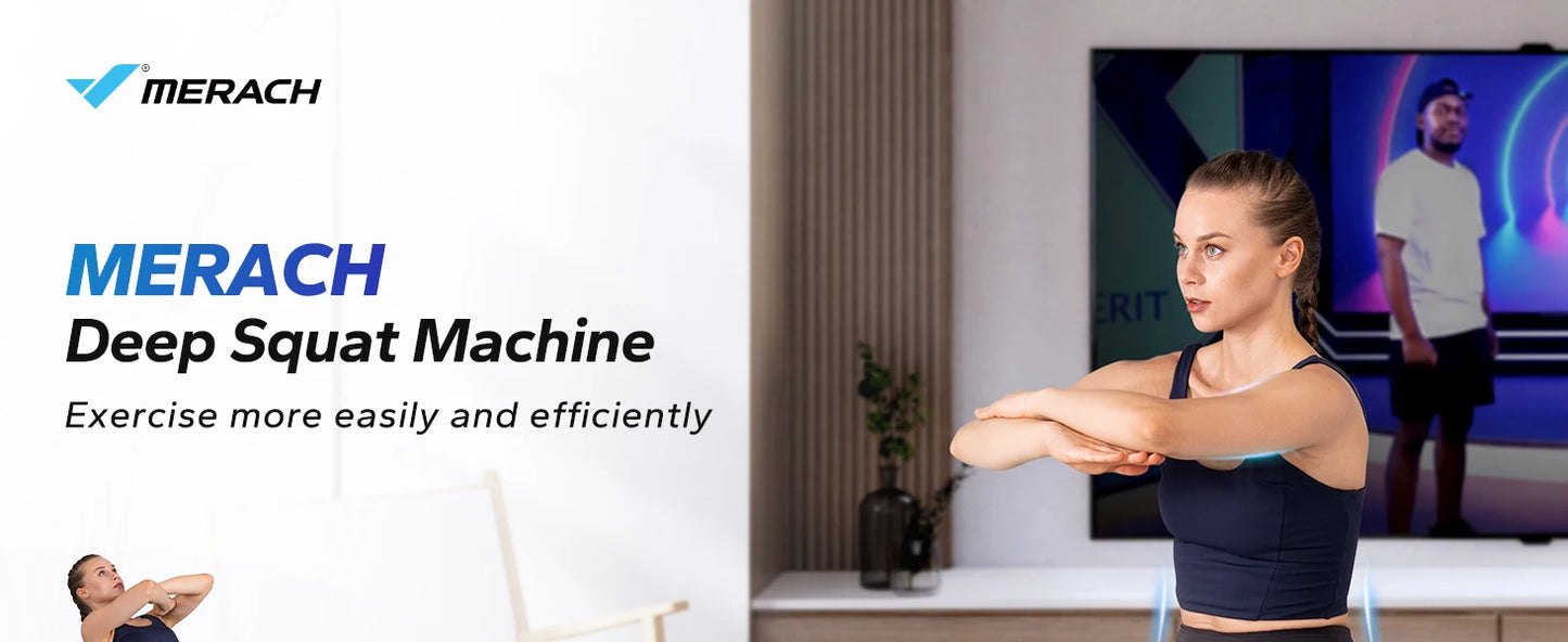 MERACH Multifunctional Adjustable Deep Squat Glutes Trainer Core Leg Push Up Buttocks Workout Machine