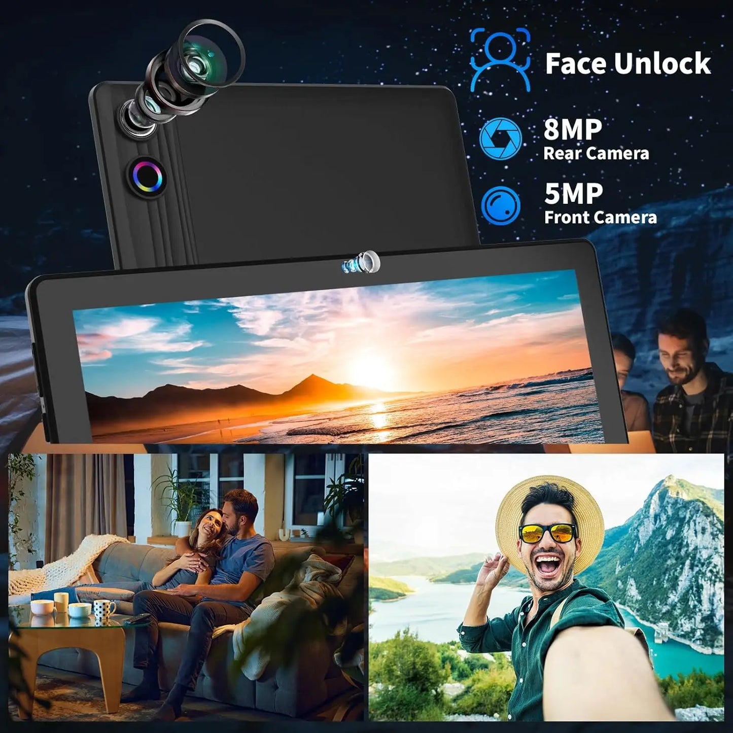 AEEZO A10L 10.1 Inch Android 14 Tablet HD IPS Screen Octa-Core 12GB+64GB Stylus Keyboard Mouse Headphones Tablets Android 2025