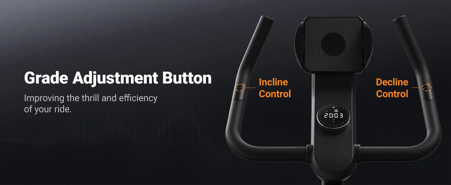 MERACH Exercise Bike Smart Magnetic Stationary Bike Indoor Cycling Adjustable Incline ±6° Grade Level Capacity Home Weight Loss