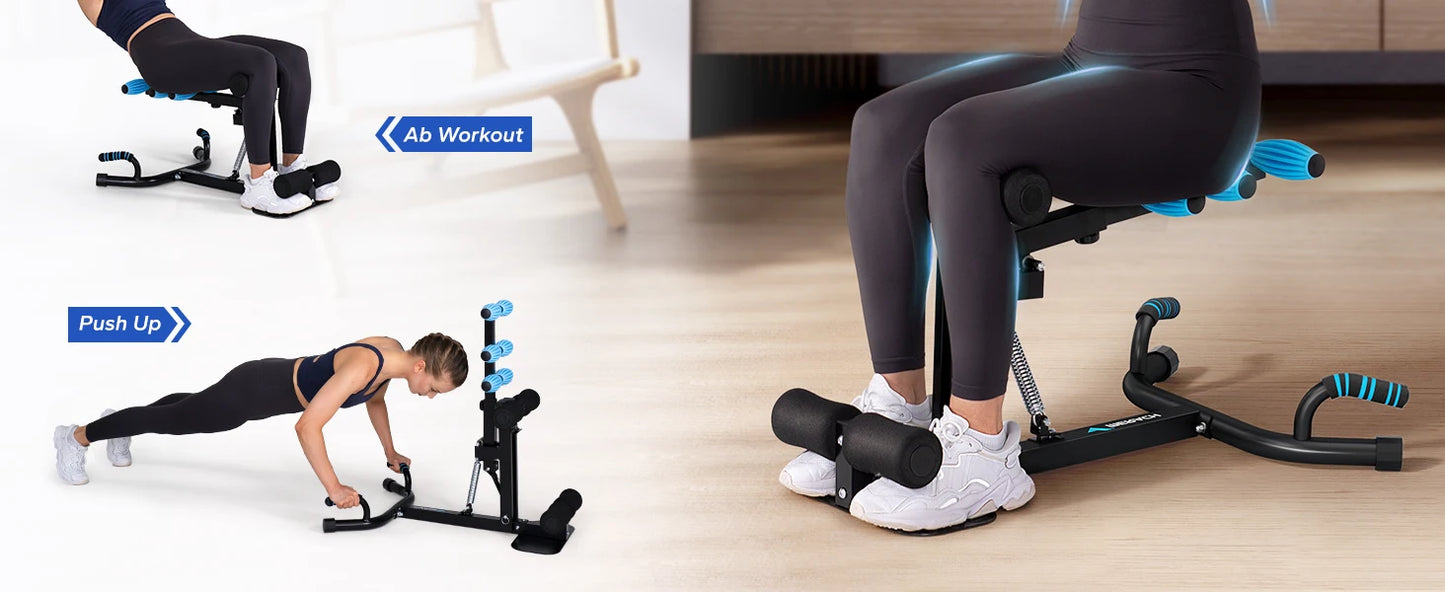 MERACH Multifunctional Adjustable Deep Squat Glutes Trainer Core Leg Push Up Buttocks Workout Machine