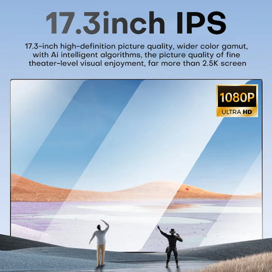 Xiaman 17.3" Gaming Laptop Computer PC Windows 11 Pro Intel Celeron N5095 Laptops Discrete Graphics 16GB RAM 1TB SSD Notebook PC