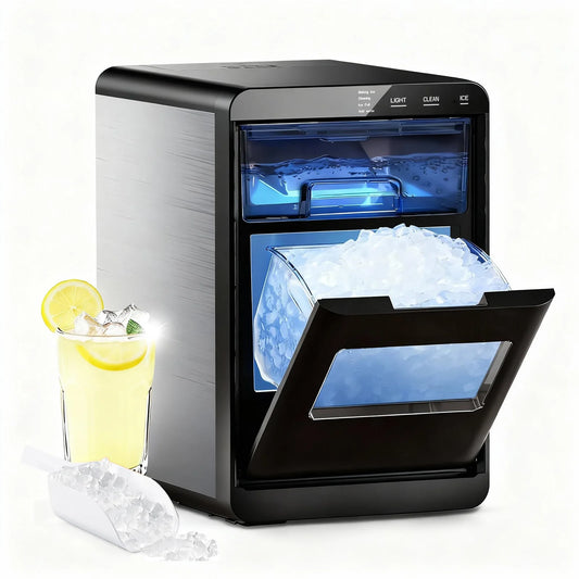 Nugget Ice Maker Countertop 44 lbs/Day Self-Cleaning Pellet Ice Machine
