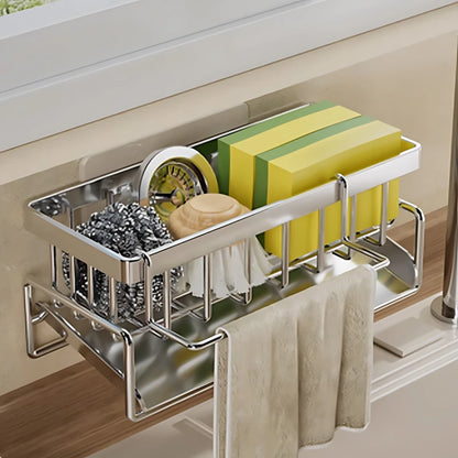 Over-Sink Kitchen Organizer | Sponge Holder & Drying Rack with Faucet Mount