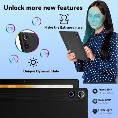 A10L 10-Inch Android 14 Tablet – 12GB RAM + 64GB Storage | Octa-Core CPU | Face Unlock | Keyboard, Mouse & Stylus Bundle