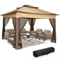 11x11FT Pop Up Gazebo Canopy Tent with Mosquito Netting & Carry Bag