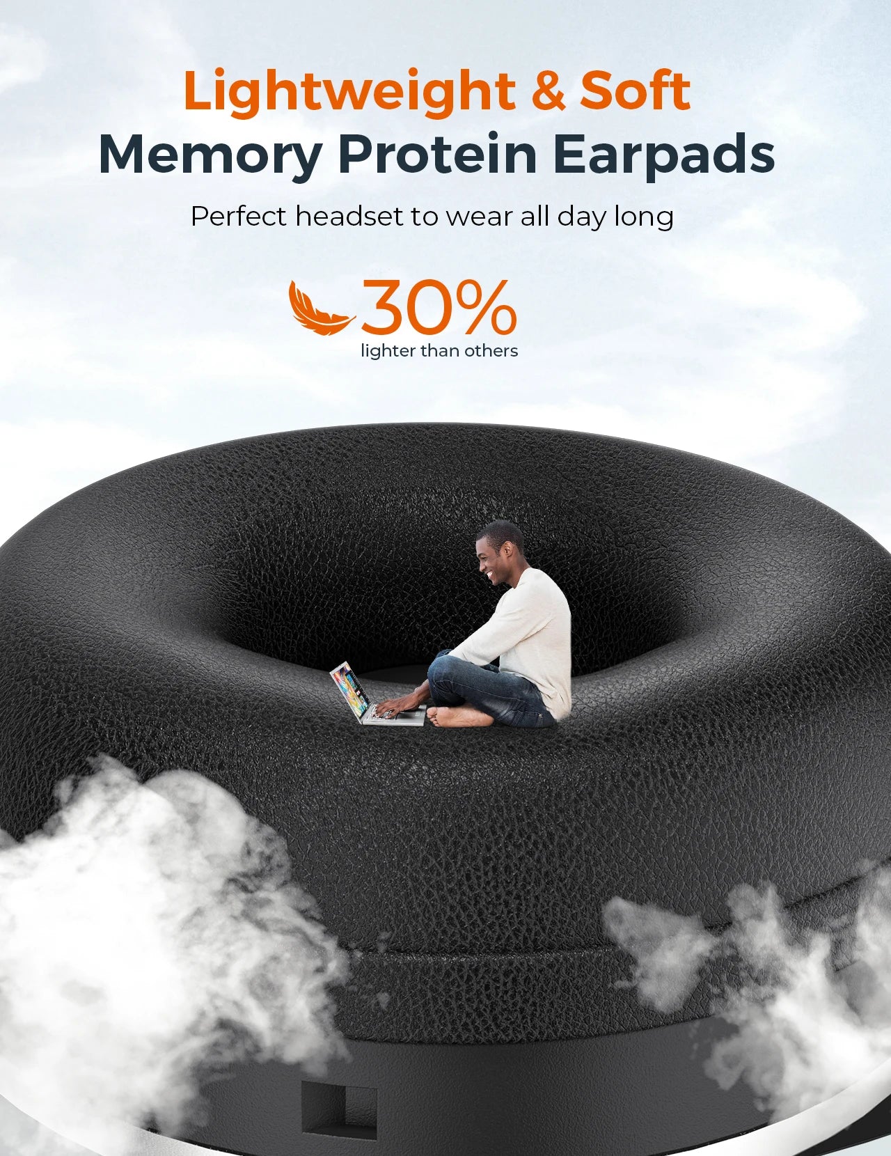 Mpow M5 Pro Bluetooth 5.0 Headphones with Mic & Charging Base – Wireless Headset for PC, Laptop, Call Center & Office Use