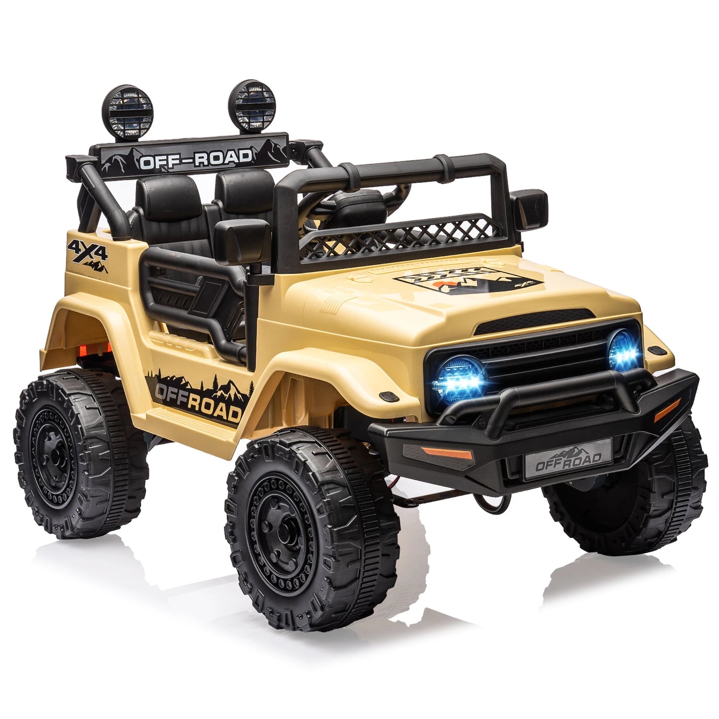 12V Ride-On Truck for Kids – 2 Seater Electric Vehicle with Remote Control, Bluetooth Audio & LED Lights